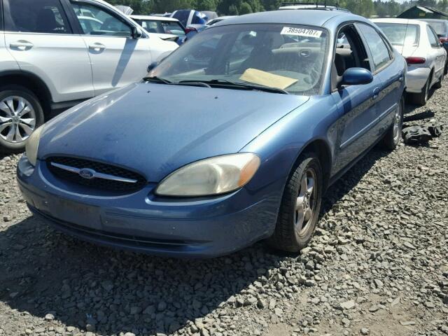 1FAHP53U52G181493 - 2002 FORD TAURUS SE BLUE photo 2