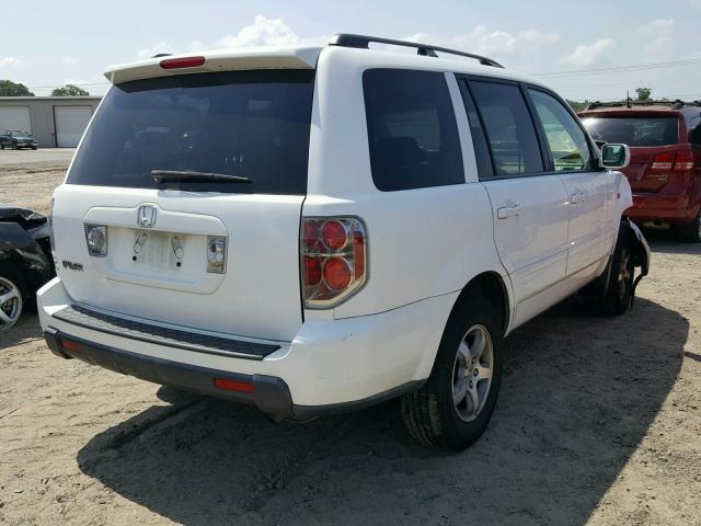 5FNYF28586B027311 - 2006 HONDA PILOT EX WHITE photo 4