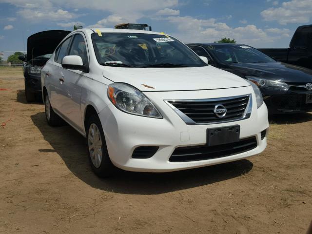 3N1CN7AP2EL837879 - 2014 NISSAN VERSA SV WHITE photo 1