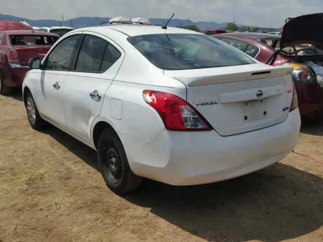 3N1CN7AP2EL837879 - 2014 NISSAN VERSA SV WHITE photo 3