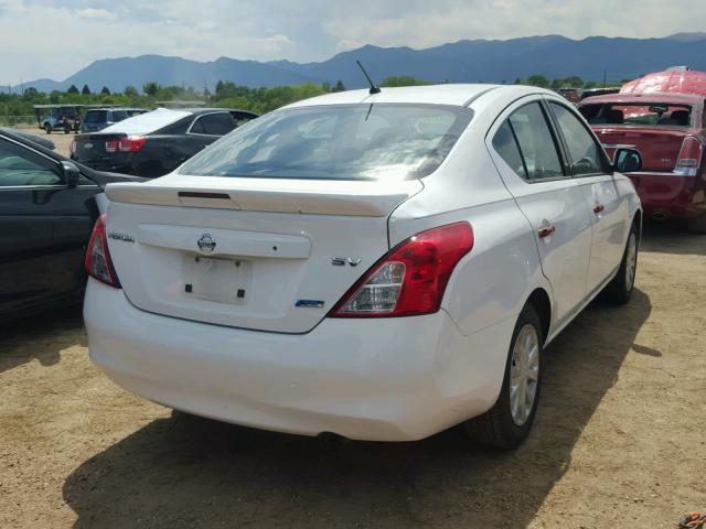 3N1CN7AP2EL837879 - 2014 NISSAN VERSA SV WHITE photo 4