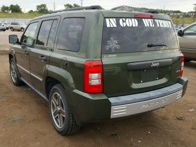 1J4FT48B69D156915 - 2009 JEEP PATRIOT LI GREEN photo 3