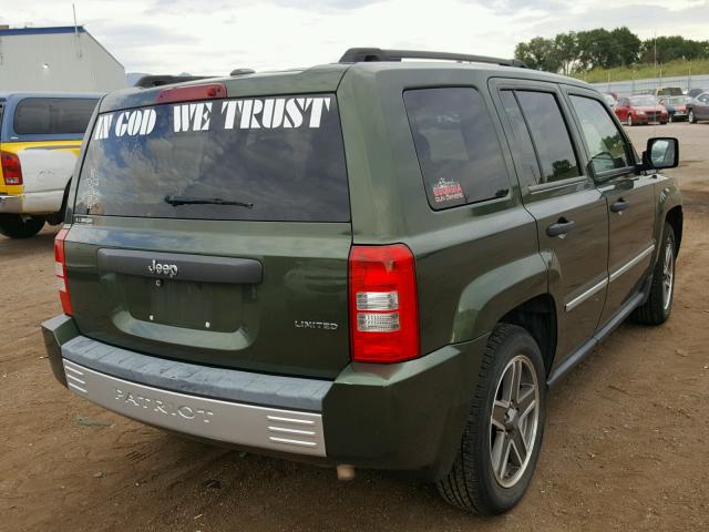 1J4FT48B69D156915 - 2009 JEEP PATRIOT LI GREEN photo 4