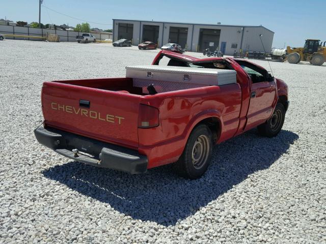 1GCCS145828179704 - 2002 CHEVROLET S TRUCK S1 RED photo 4