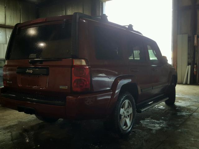 1J8HG48P17C637228 - 2007 JEEP COMMANDER ბურგუნდია ფოტო 4