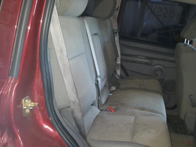 1J8HG48P17C637228 - 2007 JEEP COMMANDER ბურგუნდია ფოტო 6