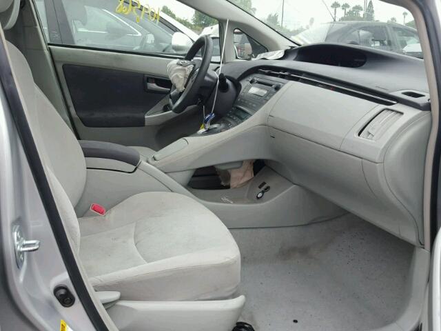 JTDKN3DU8A0123104 - 2010 TOYOTA PRIUS SILVER photo 5