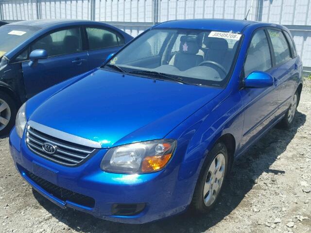 KNAFE241595608734 - 2009 KIA SPECTRA SX BLUE photo 2