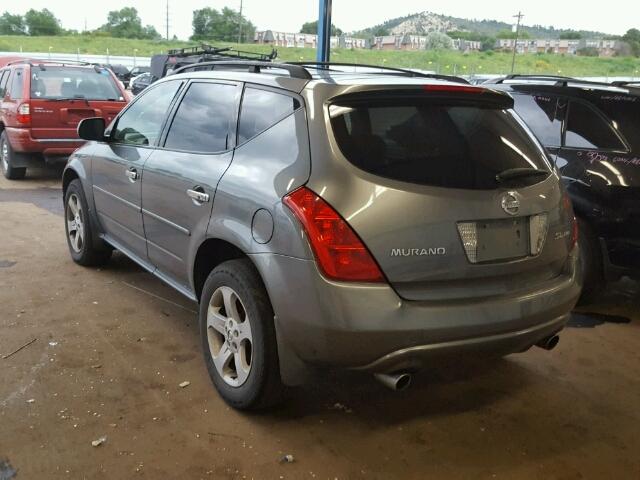 JN8AZ08W35W414899 - 2005 NISSAN MURANO GRAY photo 3