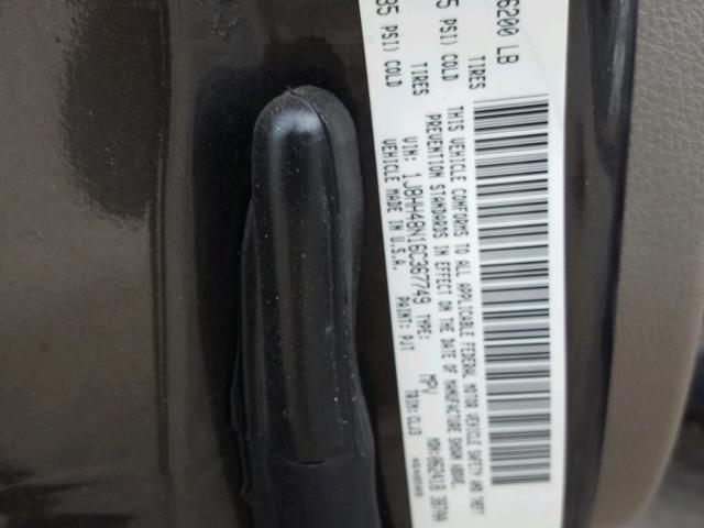 1J8HH48N16C367749 - 2006 JEEP COMMANDER GRAY photo 10