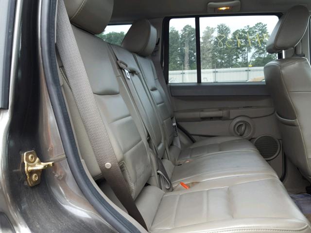 1J8HH48N16C367749 - 2006 JEEP COMMANDER GRAY photo 6