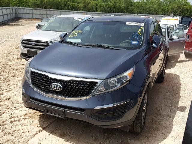 KNDPB3AC4E7558368 - 2014 KIA SPORTAGE B BLUE photo 2