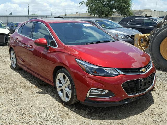 3G1BF6SM1HS524166 - 2017 CHEVROLET CRUZE PREM RED photo 1