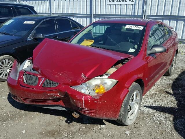 1G2AJ15F587328283 - 2008 PONTIAC G5 RED photo 2