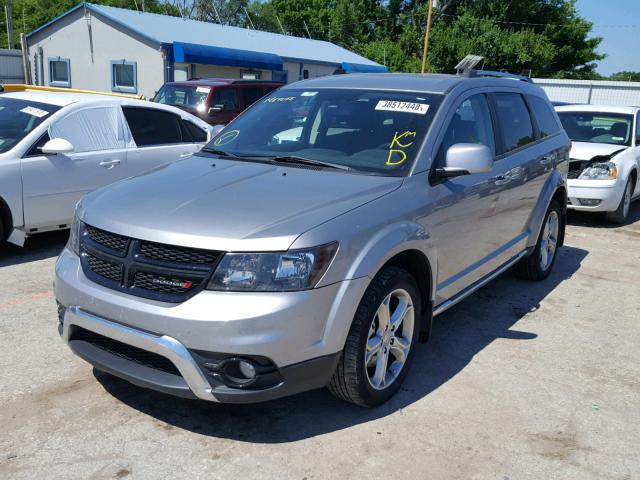 3C4PDDGG9HT502338 - 2017 DODGE JOURNEY CR SILVER photo 2