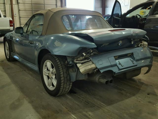 WBACH9345YLG18577 - 2000 BMW Z3 2.3 BLUE photo 3