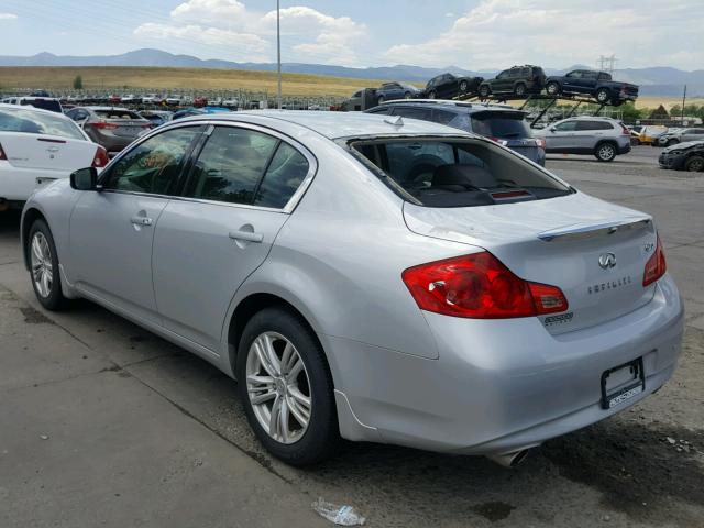 JN1DV6AR0BM652814 - 2011 INFINITI G25 SILVER photo 3