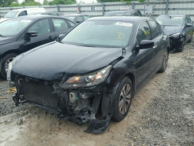 1HGCR2F33DA049775 - 2013 HONDA ACCORD LX BLACK photo 2