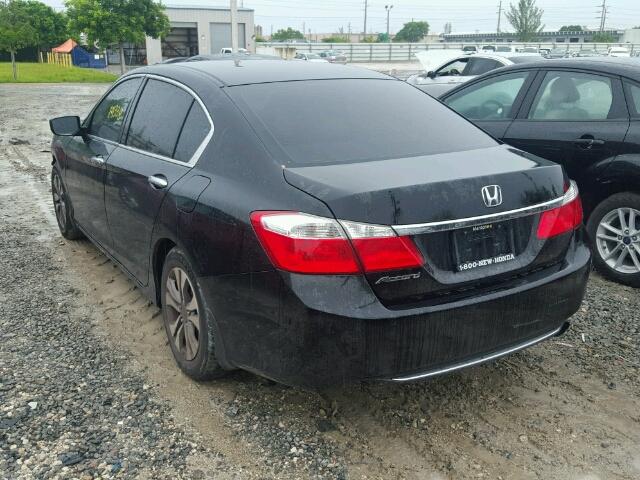 1HGCR2F33DA049775 - 2013 HONDA ACCORD LX BLACK photo 3