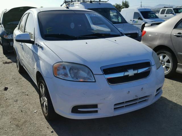 KL1TD56E69B626355 - 2009 CHEVROLET AVEO LS WHITE photo 1