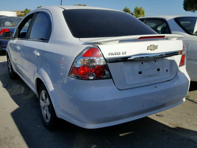 KL1TD56E69B626355 - 2009 CHEVROLET AVEO LS WHITE photo 3