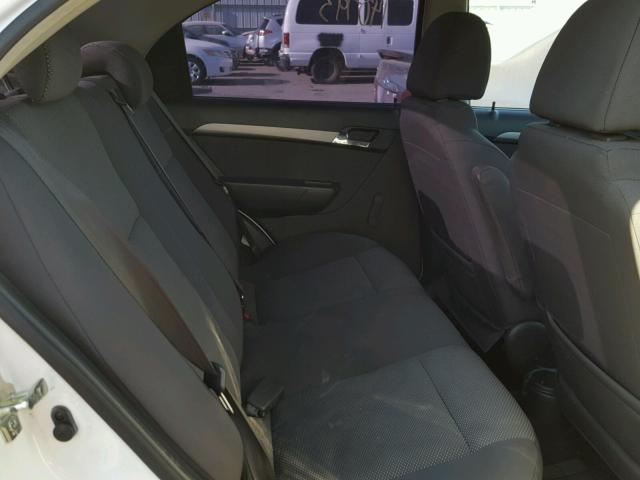 KL1TD56E69B626355 - 2009 CHEVROLET AVEO LS WHITE photo 6