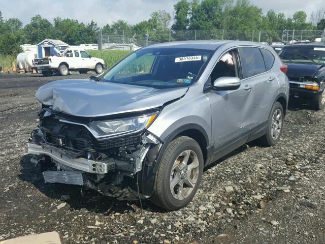 7FARW2H8XJE041299 - 2018 HONDA CR-V EXL SILVER photo 2