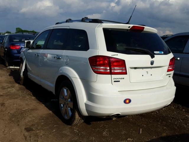 3D4PH6FVXAT191706 - 2010 DODGE JOURNEY R/ WHITE photo 3