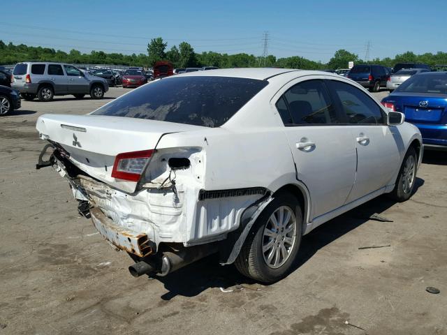 4A32B2FF1BE024479 - 2011 MITSUBISHI GALANT FE WHITE photo 4