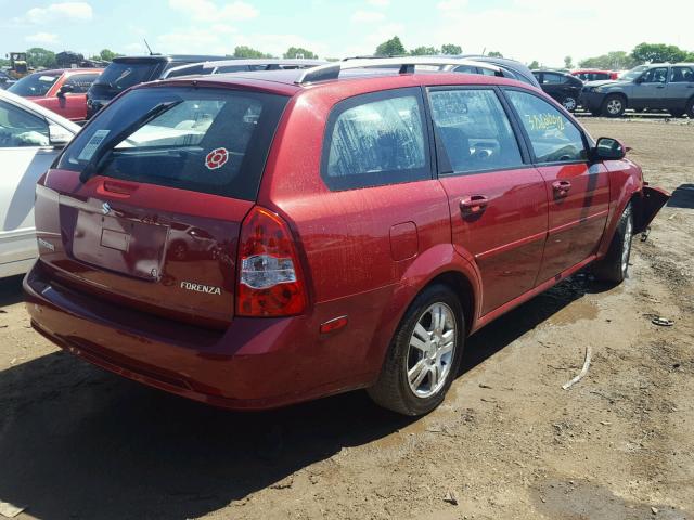 KL5JJ86Z06K267860 - 2006 SUZUKI FORENZA PR BURGUNDY photo 4