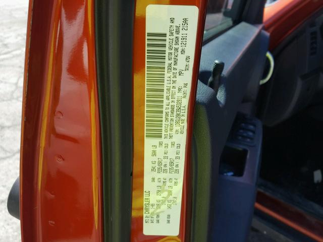 1D8GU28K39W532911 - 2009 DODGE NITRO SE ORANGE photo 10