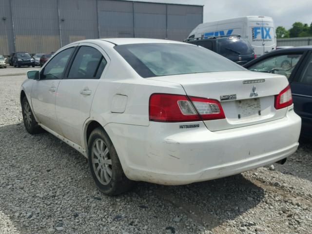 4A32B2FFXAE017531 - 2010 MITSUBISHI GALANT FE WHITE photo 3