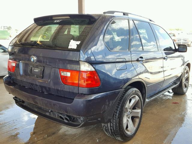 5UXFB53524LV09003 - 2004 BMW X5 4.4I BLUE photo 4