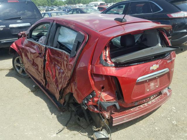 1G1JH6SB0F4155544 - 2015 CHEVROLET SONIC RS RED photo 3