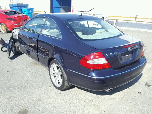 WDBTJ56H68F236423 - 2008 MERCEDES-BENZ CLK 350 BLUE photo 3