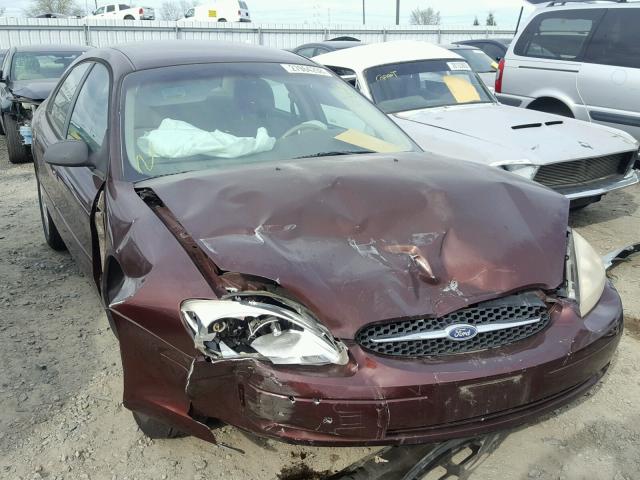 1FAFP52U9YA127246 - 2000 FORD TAURUS LX BURGUNDY photo 1