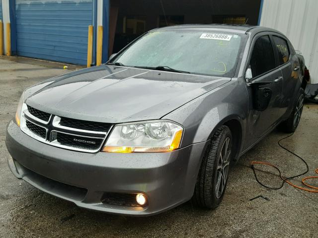 1B3BD1FG2BN593696 - 2011 DODGE AVENGER MA GRAY photo 2