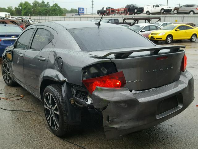 1B3BD1FG2BN593696 - 2011 DODGE AVENGER MA GRAY photo 3