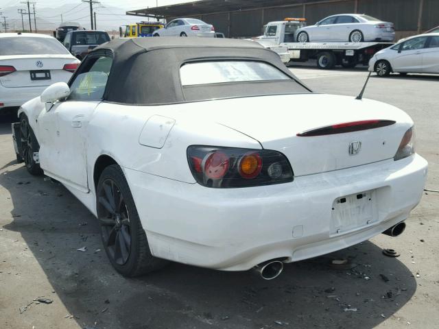 JHMAP21477S002855 - 2007 HONDA S2000 WHITE photo 3