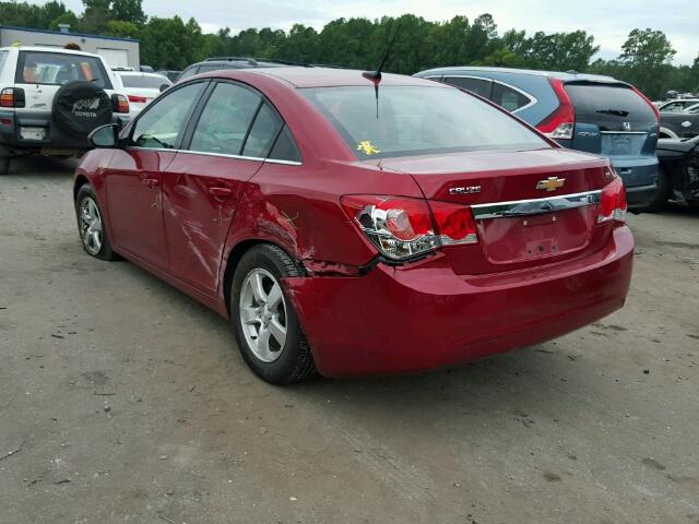 1G1PC5SB3D7126523 - 2013 CHEVROLET CRUZE LT RED photo 3