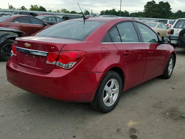 1G1PC5SB3D7126523 - 2013 CHEVROLET CRUZE LT RED photo 4