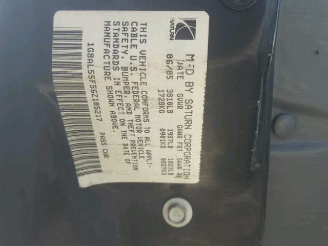 1G8AL55F56Z105217 - 2006 SATURN ION LEVEL WHITE photo 10