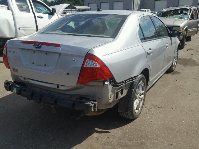 3FAHP0GA4AR108092 - 2010 FORD FUSION S SILVER photo 4