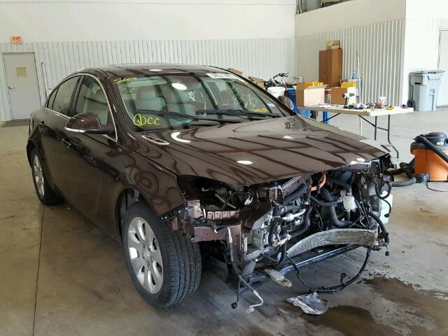 2G4GM5ER1F9148014 - 2015 BUICK REGAL PREM BROWN photo 1