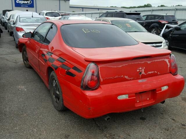 2G1WX15K219292126 - 2001 CHEVROLET MONTE CARL RED photo 3