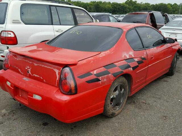 2G1WX15K219292126 - 2001 CHEVROLET MONTE CARL RED photo 4