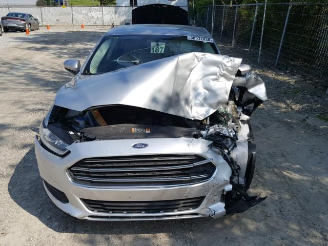 3FA6P0G77ER354376 - 2014 FORD FUSION S SILVER photo 9