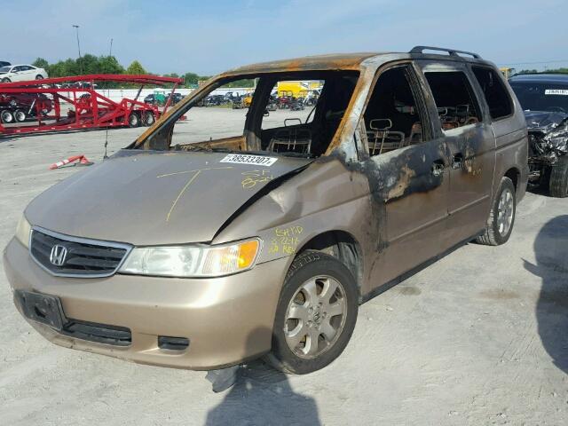 2HKRL18062H544632 - 2002 HONDA ODYSSEY EX BURN photo 2