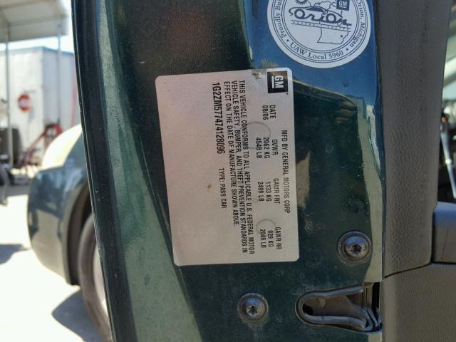 1G2ZM577474128096 - 2007 PONTIAC G6 GTP GREEN photo 10