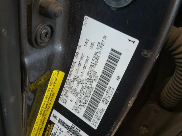 5TFRM5F19GX099105 - 2016 TOYOTA TUNDRA DOU GRAY photo 10